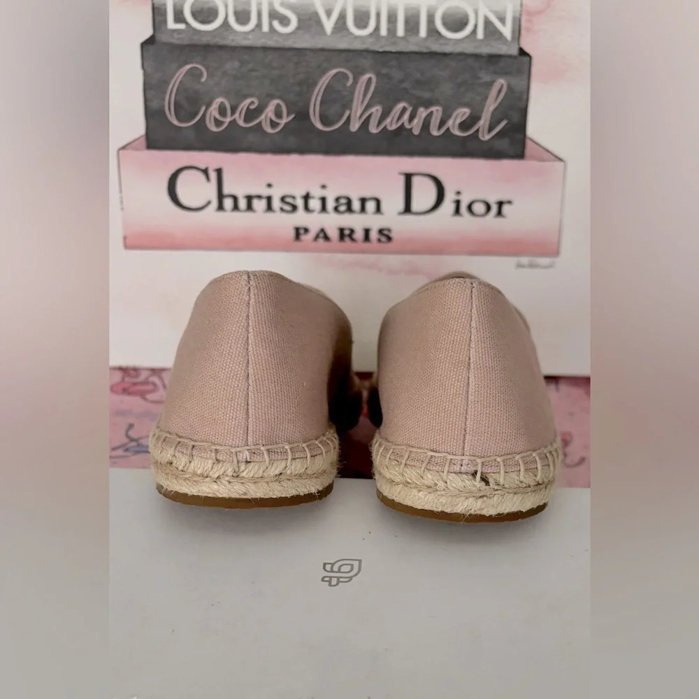 Kate Spade Geralda Glasses Espadrilles Pale Vellum K0052 Pale pink Size 9 NWOT